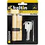 Keltin Knopcilinder 35/45G mm geborsteld messing met draaiknop, 3 sleutels en schroef