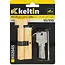 Keltin Knopcilinder 35/35G mm geborsteld messing met draaiknop, 3 sleutels en schroef