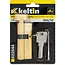 Keltin Knopcilinder 30G/50 mm geborsteld messing met draaiknop, 3 sleutels en schroef