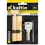 Keltin Knopcilinder 30/50G mm geborsteld messing met draaiknop, 3 sleutels en schroef