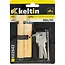 Keltin Knopcilinder 30G/45 mm geborsteld messing met draaiknop, 3 sleutels en schroef