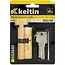 Keltin Knopcilinder 30G/40 mm geborsteld messing met draaiknop, 3 sleutels en schroef