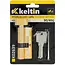 Keltin Knopcilinder 30/40G mm geborsteld messing met draaiknop, 3 sleutels en schroef