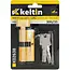 Keltin Knopcilinder 30G/35 mm geborsteld messing met draaiknop, 3 sleutels en schroef