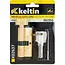 Keltin Knopcilinder 30/35G mm geborsteld messing met draaiknop, 3 sleutels en schroef
