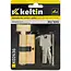 Keltin Knopcilinder 30/30G mm geborsteld messing met draaiknop, 3 sleutels en schroef