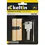 Keltin Cilinderslot 30/40 mm geborsteld messing met 3 sleutels en schroef voor eenvoudige montage