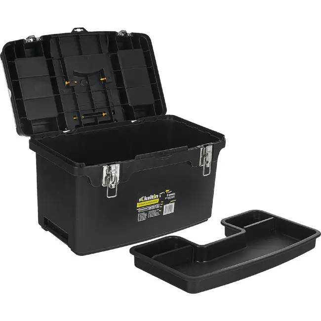 Keltin Gereedschapswagen 82 cm zwart met organizer, 4 laden, wielen en modulaire opbouw
