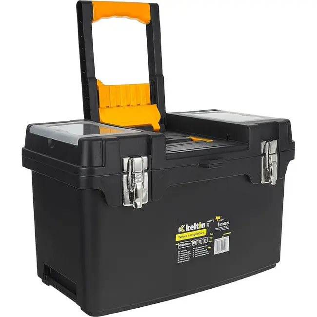Keltin Gereedschapswagen 82 cm zwart met organizer, 4 laden, wielen en modulaire opbouw