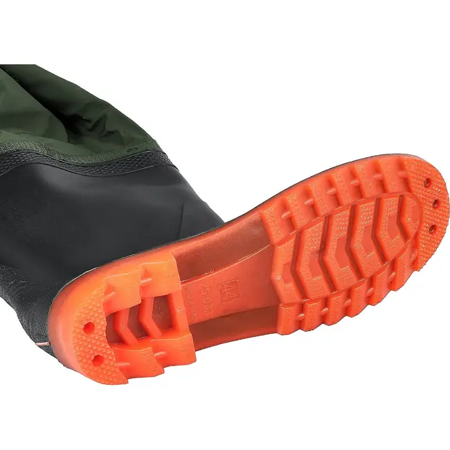 GEKO Waadbroek maat 44 groen met antislip laarzen voor vissen en waterwerk