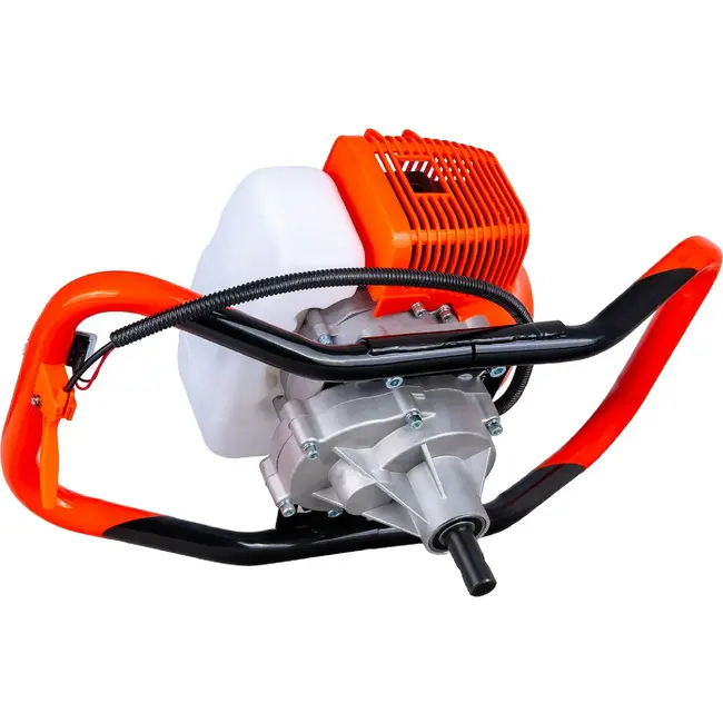 GEKO Grondboor op benzine 62 cm3 met 3 boren, 50 cm verlengstuk en 130 cm werkdiepte