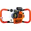 GEKO Grondboor op benzine 62 cm3 met 3 boren, 50 cm verlengstuk en 130 cm werkdiepte