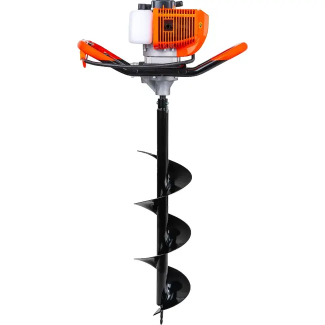 GEKO Grondboor op benzine 62 cm3 met 3 boren, 50 cm verlengstuk en 130 cm werkdiepte