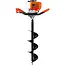 GEKO Grondboor op benzine 62 cm3 met 3 boren, 50 cm verlengstuk en 130 cm werkdiepte