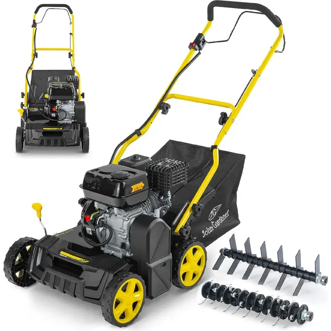 GEKO Verticuteermachine benzine 208 cm3 met 400 mm werkbreedte en 50 L opvangzak