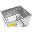 GEKO Ultrasoonreiniger 10 L met digitale bediening, RVS tank, mand, deksel en verwarming tot 80 °C