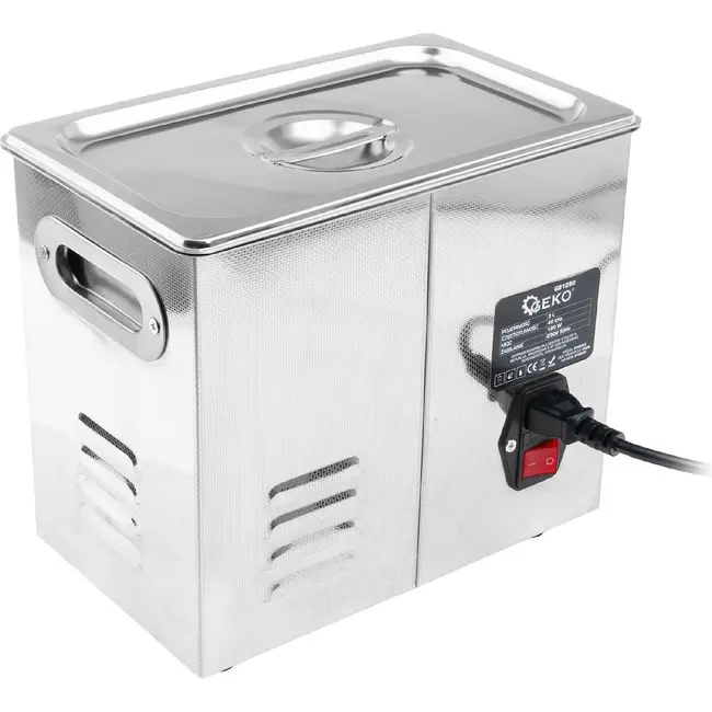 GEKO Ultrasoonreiniger 3 L met digitale bediening, mand, RVS tank en verwarming tot 80 °C