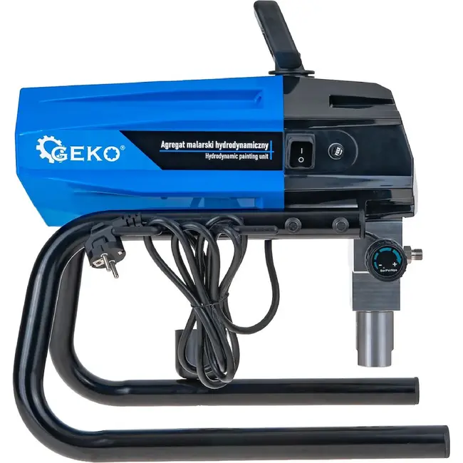 GEKO Elektrische airless verfspuit 1000 W met 210 bar druk, 13 m slang en 3 nozzles