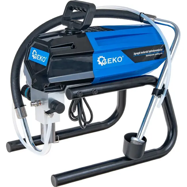 GEKO Elektrische airless verfspuit 1000 W met 210 bar druk, 13 m slang en 3 nozzles