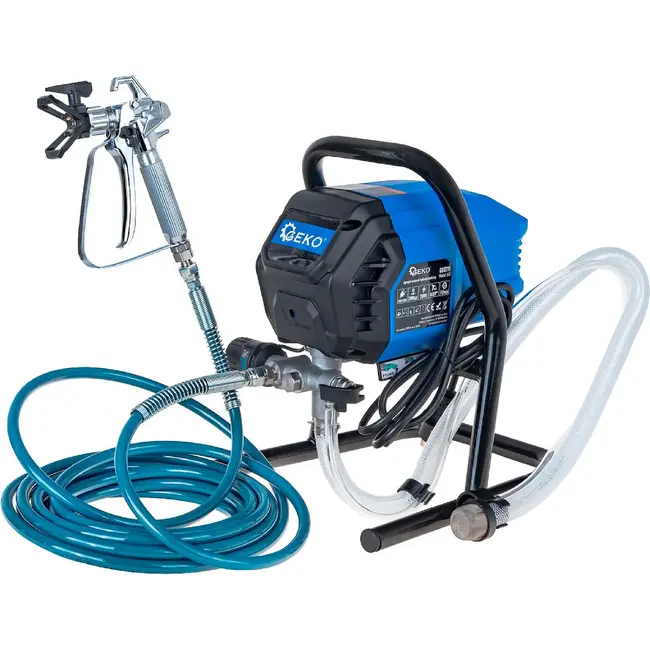 GEKO Elektrische airless verfspuit 700 W met 200 bar druk, 7,5 m slang en 517 nozzle