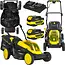 John Gardener Accu grasmaaier 38 cm met borstelloze motor, 2 accu’s, mulchfunctie en 45 L bak