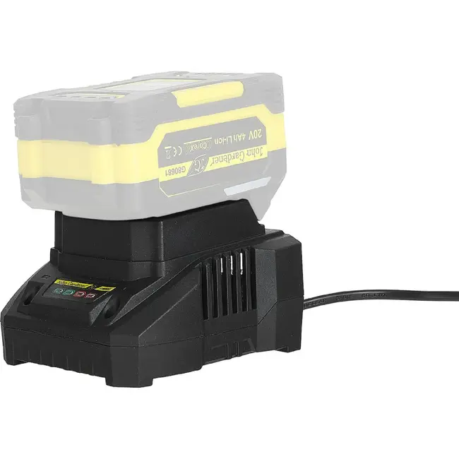 John Gardener CoreX 20 V acculader 2 A met LED-status en beveiliging voor Li-Ion accu’s