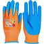 GEKO Beschermhandschoenen voor kinderen maat 5 oranje blauw met latex foam 12 paar voor klus en tuin