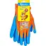 GEKO Beschermhandschoenen voor kinderen maat 4 oranje blauw met latex foam 12 paar