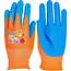 GEKO Beschermhandschoenen voor kinderen maat 4 oranje blauw met latex foam 12 paar