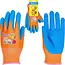 GEKO Beschermhandschoenen voor kinderen maat 3 oranje blauw met latex foam 12 paar