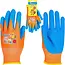 GEKO Beschermhandschoenen voor kinderen maat 2 oranje blauw met latex foam 12 paar