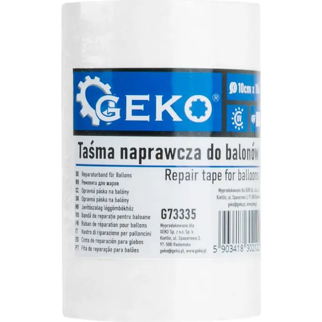GEKO UV balen reparatietape wit 10 cm x 10 m voor folie, kuilvoer en hooibalen