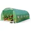 John Gardener Folietunnel tuinkas 3 x 6 x 2 m groen met 12 ramen voor moestuin en volkstuin