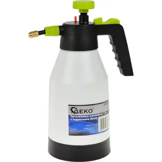 GEKO Tuindrukspuit 1,5 liter met koperen sproeikop, stalen pomp en veiligheidsventiel