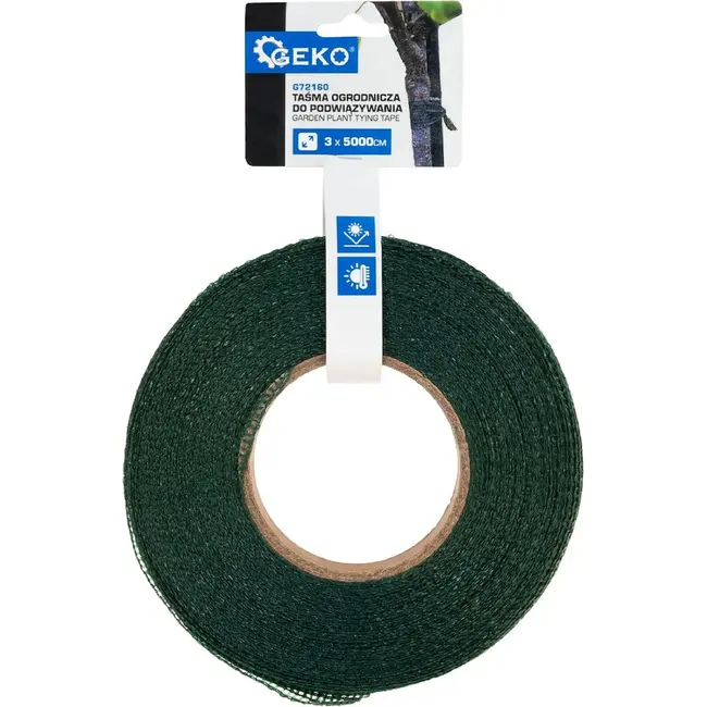 GEKO Plantenbindband groen 3 cm x 50 m voor bomen, struiken, druivenranken en klimplanten