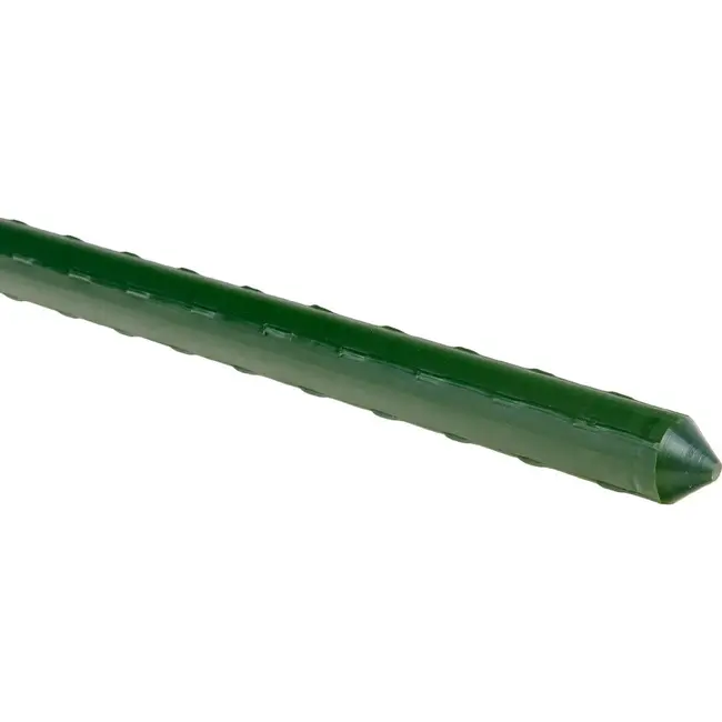 GEKO Groene plantenstok staal 16 mm x 120 cm met puntige tip voor tomaten en planten