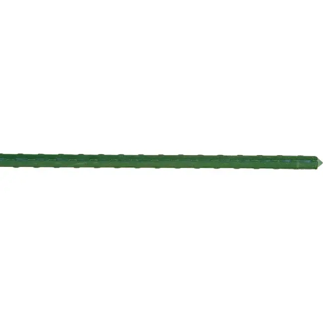 GEKO Groene plantenstok staal 11 mm x 150 cm met puntige tip voor tomaten en planten