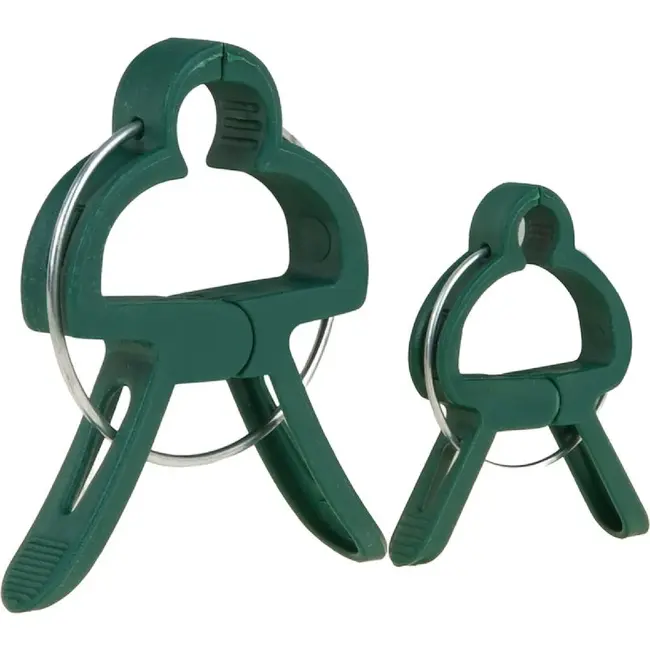 GEKO Plantclips voor plantensteun groen, set met 2 maten voor tomaten en komkommers