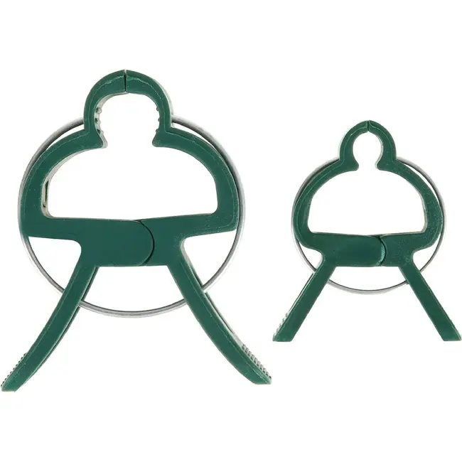 GEKO Plantclips voor plantensteun groen, set met 2 maten voor tomaten en komkommers