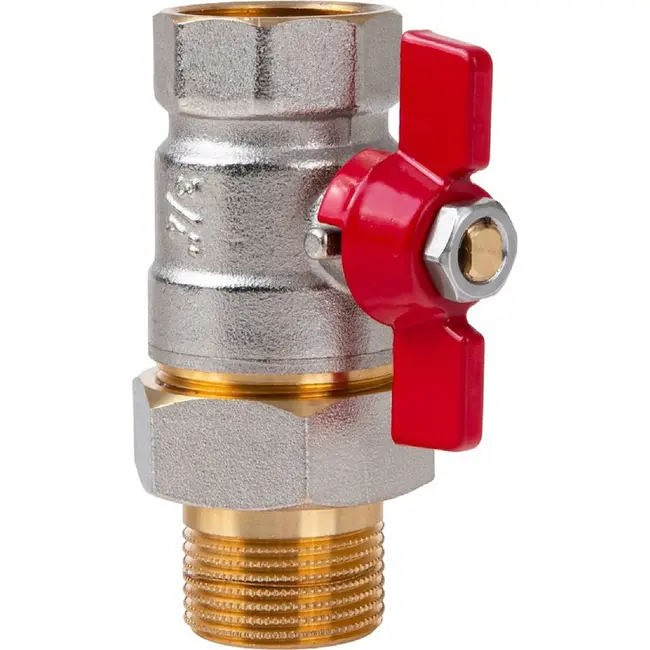 GEKO 3/4 inch kogelkraan met koppeling, wartel en vlinderhendel voor water en cv