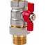 GEKO 3/4 inch kogelkraan met koppeling, wartel en vlinderhendel voor water en cv