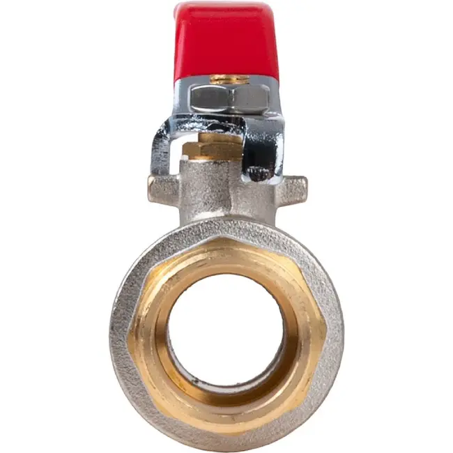 GEKO 3/4 inch kogelkraan WZ met volle doorlaat en rode hendel voor water en cv