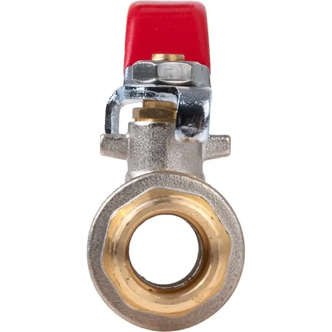 GEKO 1/2 inch kogelkraan WZ met volle doorlaat en rode hendel voor water en cv