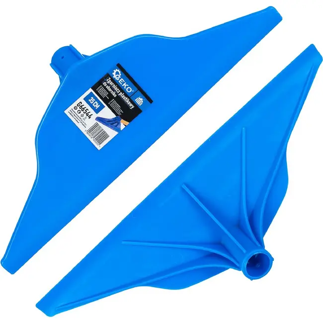 GEKO Kunststof mestschraper 35 cm blauw, licht en handig voor stal en erf