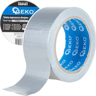 GEKO Versterkte reparatietape 48 mm x 25 m zilver voor repareren en afdichten