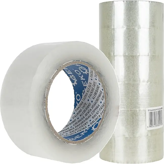 GEKO Verpakkingstape transparant 48 mm x 132 m voor dozen en pakketten 6 stuks