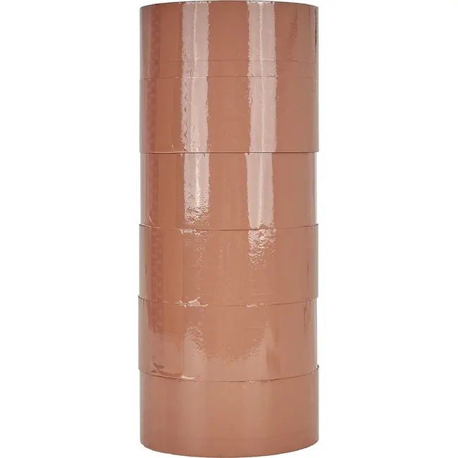 GEKO Verpakkingstape bruin 48 mm x 132 m voor dozen en pakketten 6 stuks