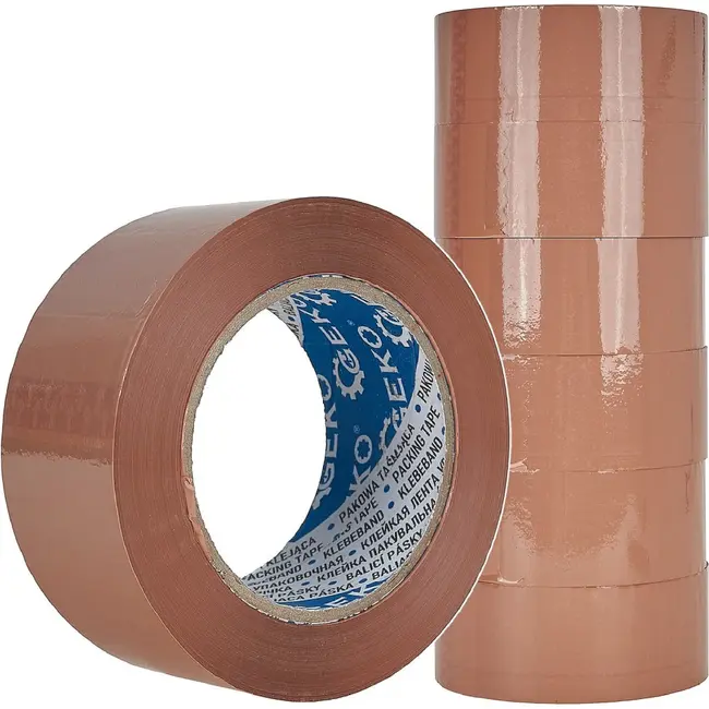 GEKO Verpakkingstape bruin 48 mm x 132 m voor dozen en pakketten 6 stuks