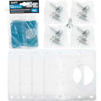 GEKO Scharnier reparatieplaat set van 4 voor kastdeuren en meubels met 3,5 cm gat en schroeven