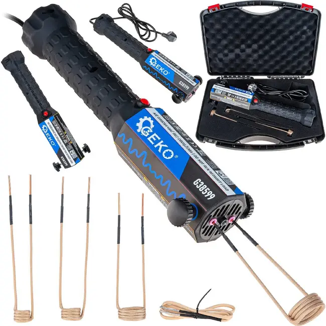 GEKO Inductieverhitter 1300 W 230 V met 25, 30 en 45 mm spoelen in draagkoffer